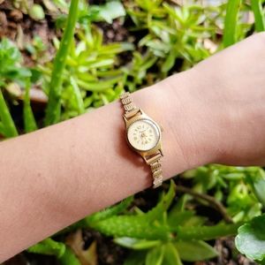 Vintage Rolled Gold Swiss Etienne Classic Dainty Gold Watch